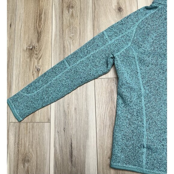 Patagonia Better Sweater 1/4 Zip Teal Fleece Jacket - Women Size Medium - Picture 10 of 14